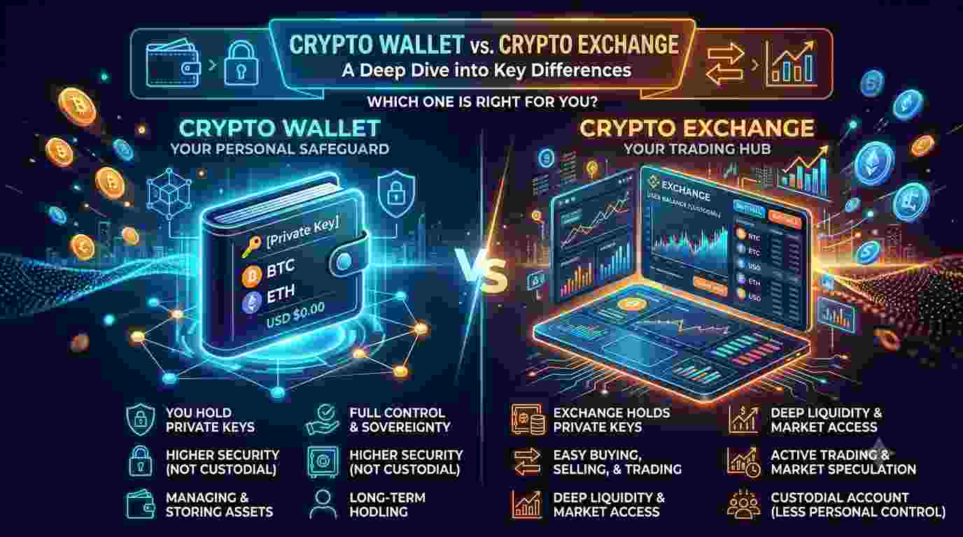 Crypto Wallet vs. Crypto Exchange