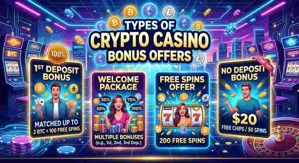 Types of Crypto Casino Welcome Bonus Offers