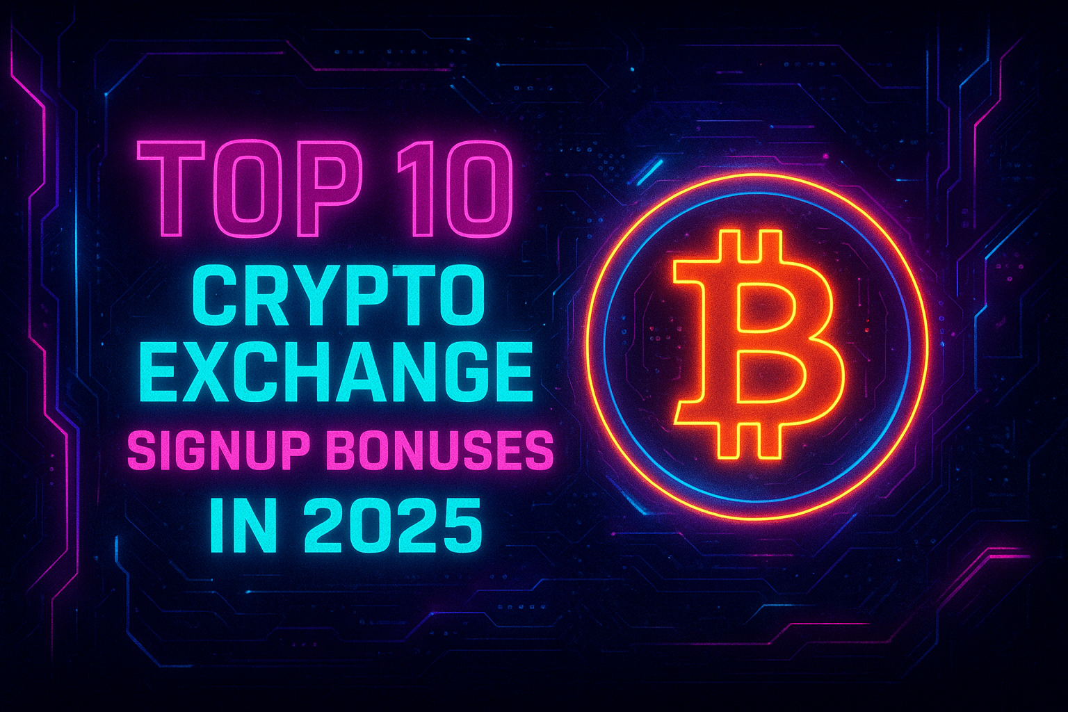 top 10 Crypto Exchange Signup Bonuses in 2025